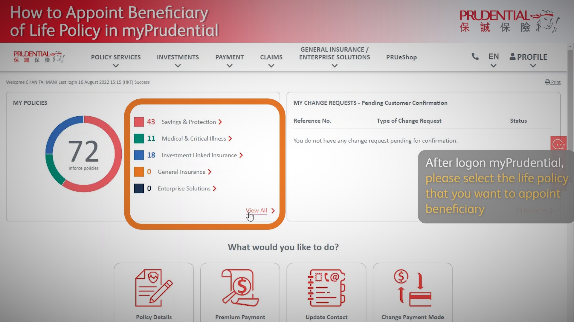 How to appoint beneficiary of life policy