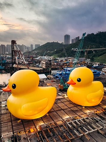 DOUBLE DUCKS by Florentijn Hofman