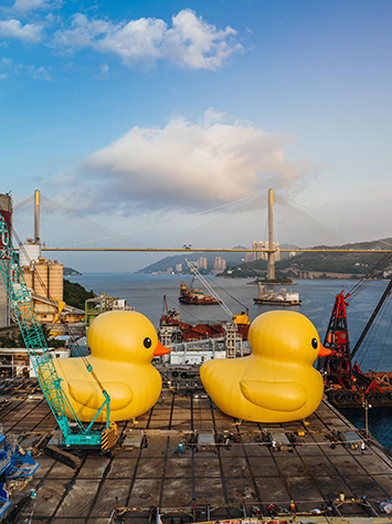 DOUBLE DUCKS by Florentijn Hofman