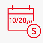 Two choices of monthly annuity