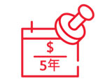 保證每5年續保期間保費率不變
